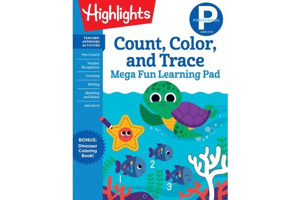 Preschool Count, Color, and Trace - Mega Fun Learning Pad