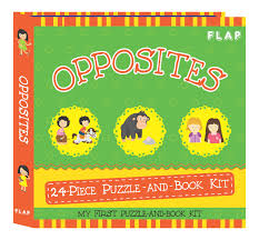 Opposites 24-piece Puzzle-and-Book Kit