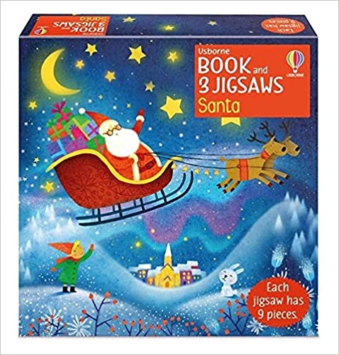 Usborne Book and 3 Jigsaws: Santa