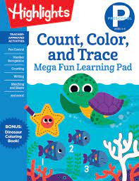 Preschool Count, Color, and Trace - Mega Fun Learning Pad