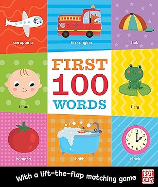 First 100 Words: A board book with a lift-the-flap matching game