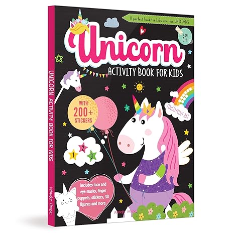 Unicorn Activity Book for Kids Coloring, Mazes, Dot-to-Dot & More