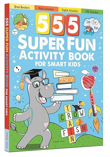 555 Super Fun Activity Book for Smart Kids | Puzzles, Mazes, Word Games & More