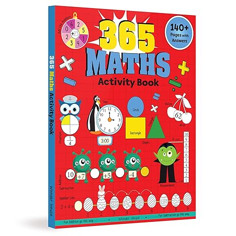 365 Maths Activity Book: Fun Activities and Practice Sheets | Learn Counting, Addition & Subtraction