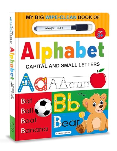 My Big Wipe And Clean Book of Alphabet for Kids : Capital And Small Letters