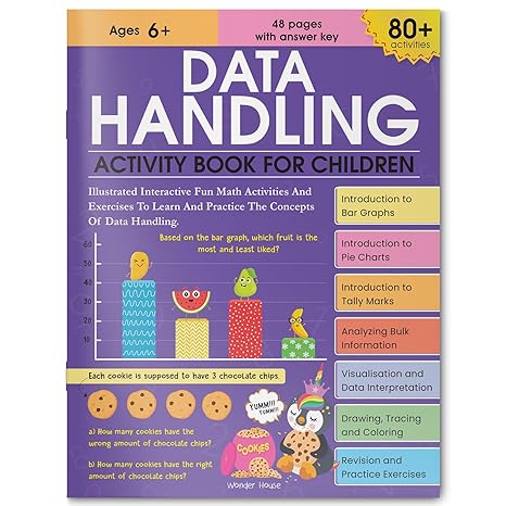 Data Handling: Activity Book for Kids | Learn Sorting, Tally Marks, Graphs & More