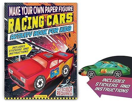 Make Your Own Paper Figures – Racing Cars Cut, Fold & Create Your Own Racetrack Cars