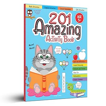 201 Amazing Activity Book: Fun Activities and Puzzles | Spot the Difference, Logical Reasoning, Patterns & Tracing | Ages 6–10 | 5+ Hours of Fun and L