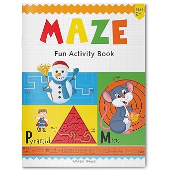 Preschool Activity Book: Maze – Fun Maze Activity Book for Kids Ages 3–5 | Easy to Follow Paths, Problem-Solving & Pencil Control | 2+ Hours of Brain-