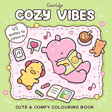Cozy Vibes: A cozy and comfy colouring book for all ages